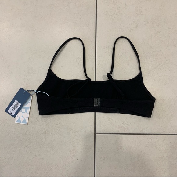 Artizia Babaton Scoop Neck Bikini Top Sz XS Black - Picture 7 of 8